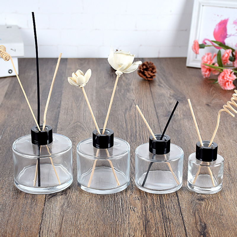Home Fragrance Bottle - 5pcs 50/100/150/200ml Transparent Aromatherapy Glass Bottles