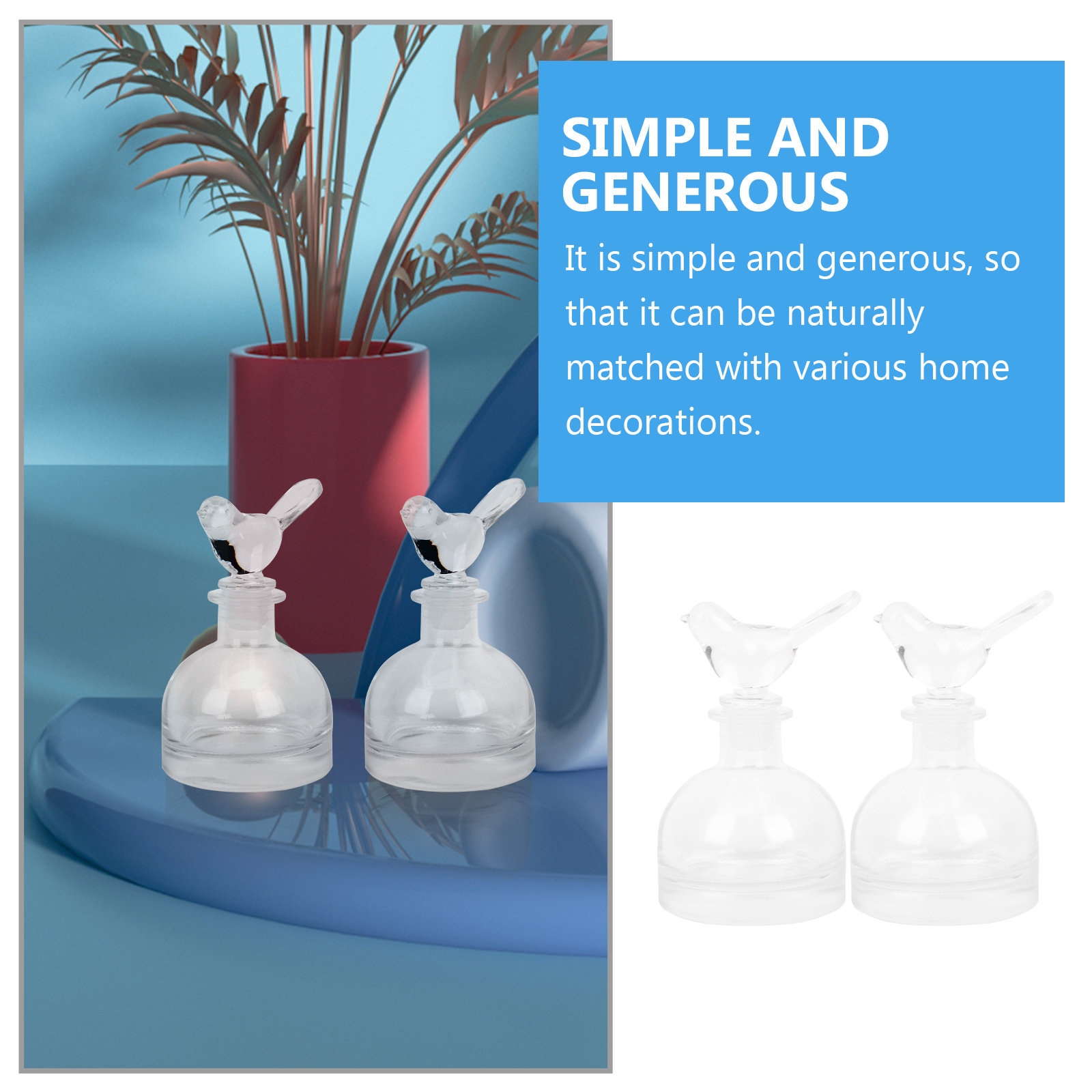 2Pcs Glass Perfume Bottles Pre - Home Fragrance Aromatherapy review and price