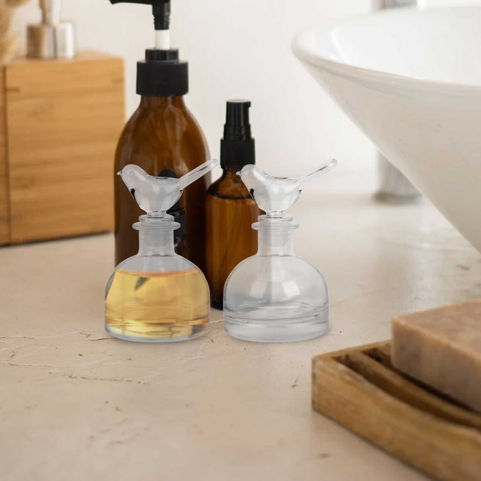 2Pcs Glass Perfume Bottles Pre - Home Fragrance Aromatherapy review and price