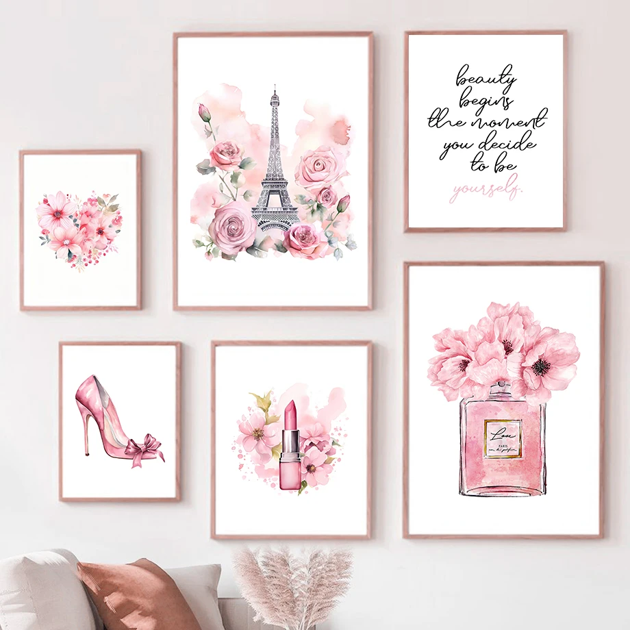 Paris Fashion Art Poster Pink  - Room Spray Bottle review and price