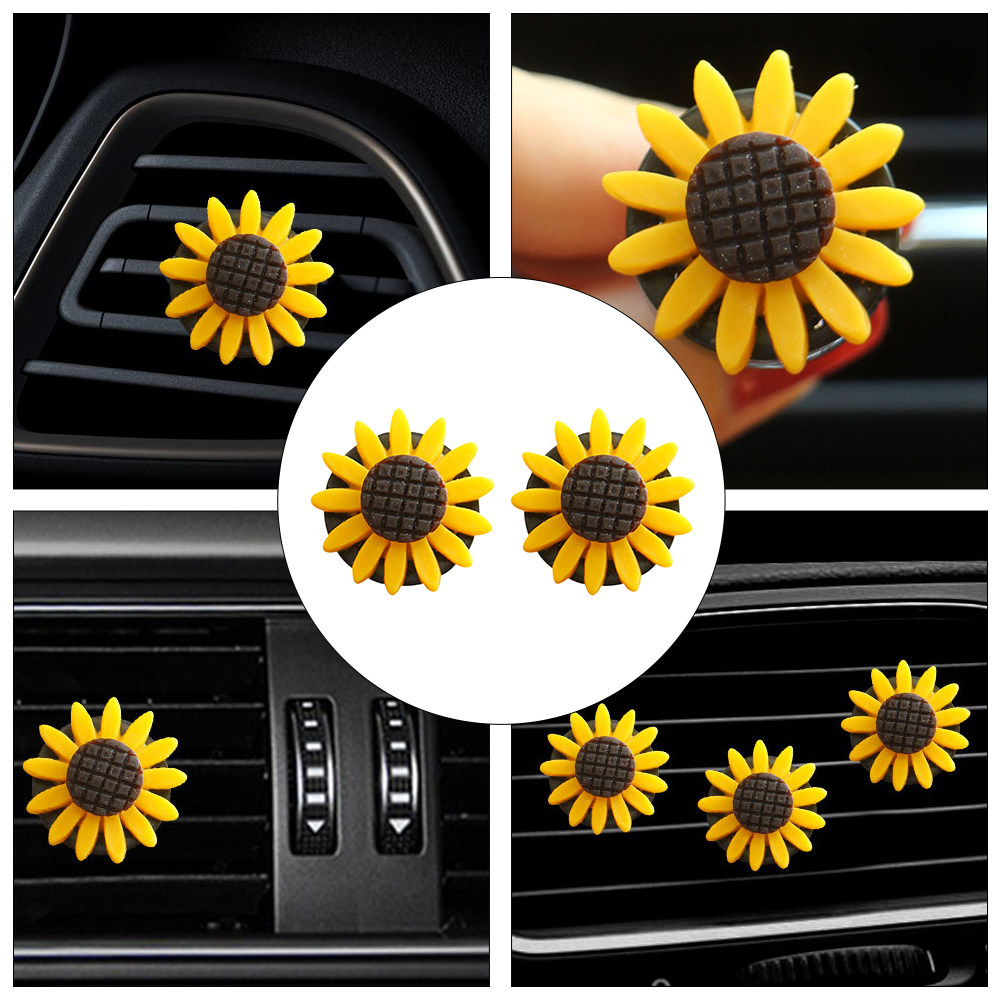 2Pcs Sunflower Car Aromatherap - Home Fragrance Products review and price